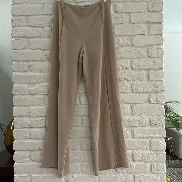 H by Halston Wide Leg Pants in Champagne with Eyelash Fringe Detail Size 6 - Picture 1 of 7